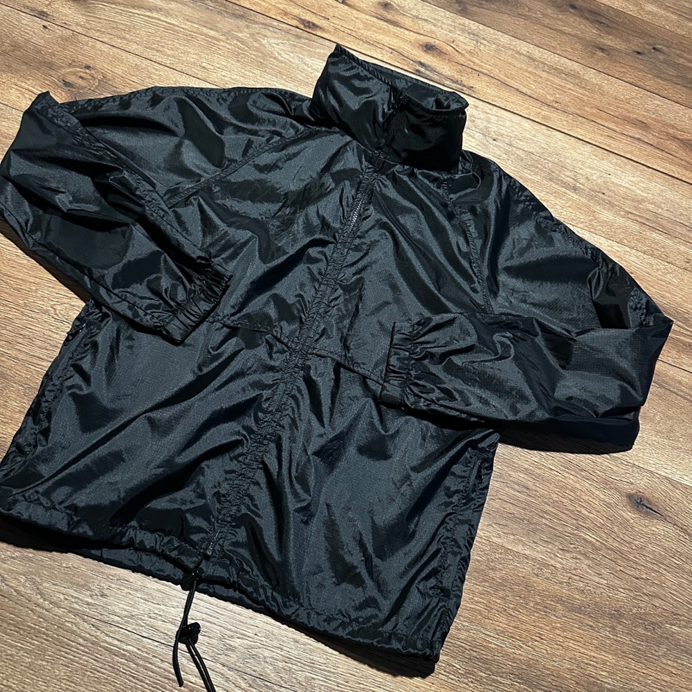 Vintage Eddie Bauer Black Windbreaker Jacket Mens S